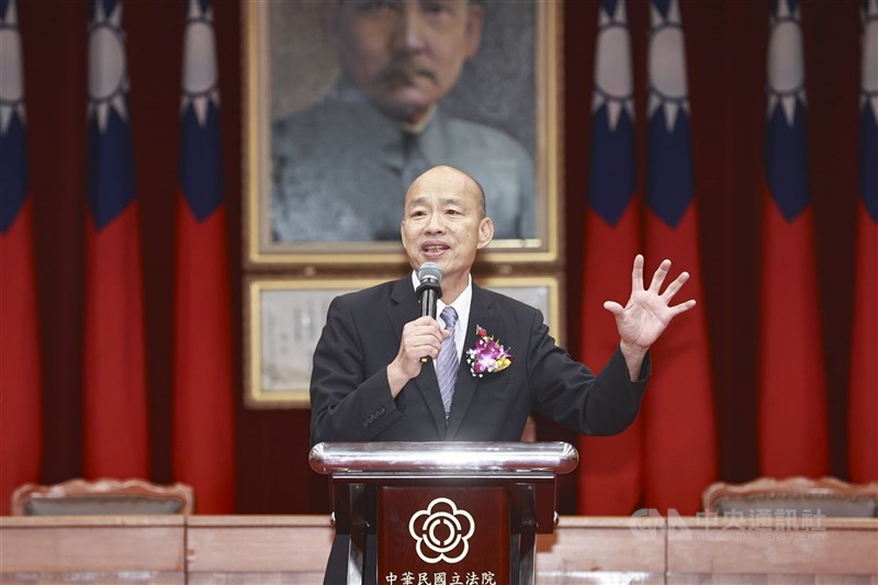 圖為立法院長韓國瑜。（中央社檔案照片）