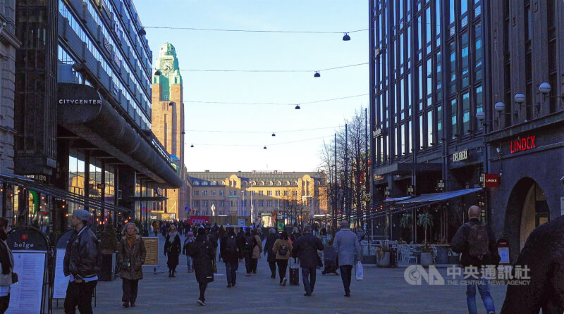 圖為芬蘭首都赫爾辛基街頭一景。（中央社檔案照片）