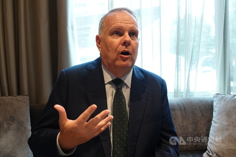 柯林克於2019至2021年擔任美國國防部東亞事務副助理部長，30日接受中央社訪問提到，台灣需要多樣化的防衛能力，這需要一定的國防支出才能達成。中央社記者吳書緯攝 115年4月30日