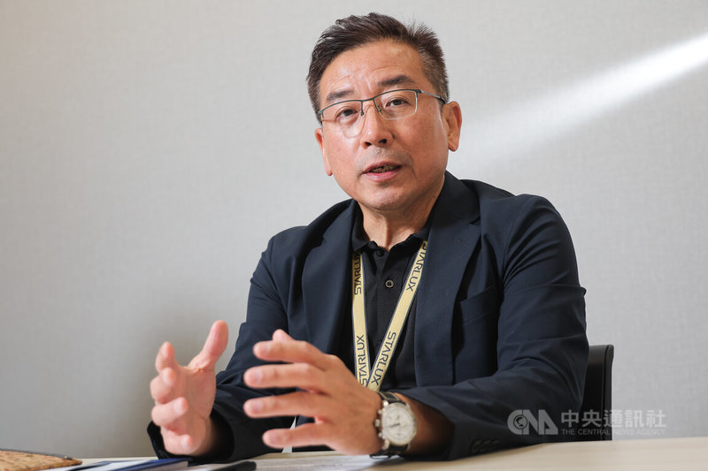 星宇航空策略長劉允富說，歐洲航線首發選擇捷克布拉格，是看中其在中東歐的極佳位置。中央社記者翁睿坤攝 115年5月3日