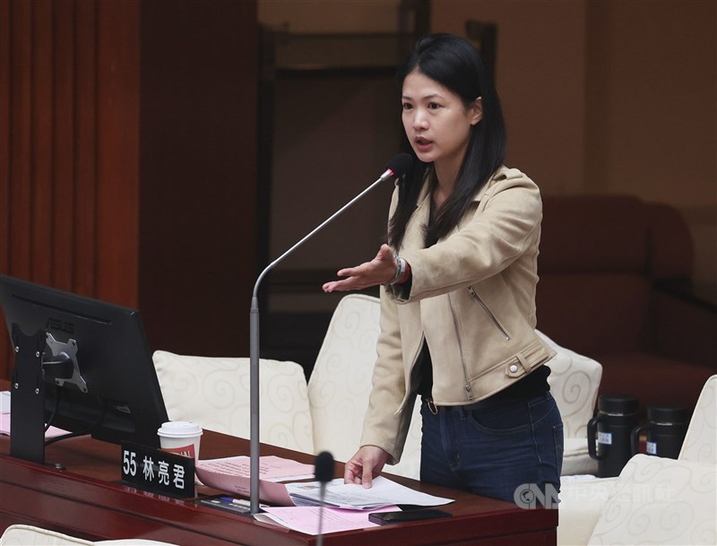 圖為民進黨台北市議員林亮君。（中央社檔案照片）