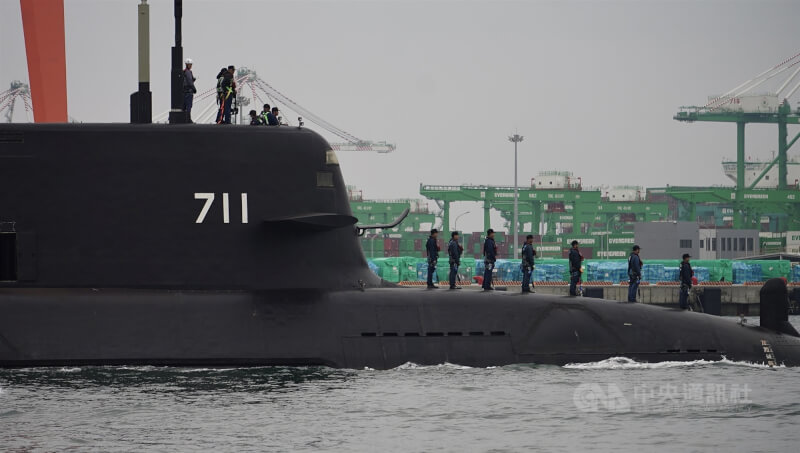 潛艦國造原型艦海鯤艦6日進行第8次潛航測試。中央社記者董俊志攝　115年5月6日