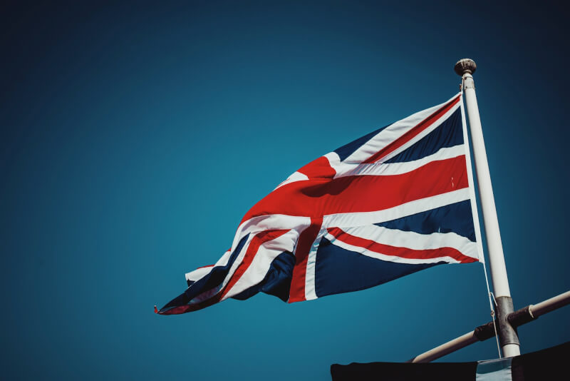 英國國旗。（圖取自Unsplash圖庫）