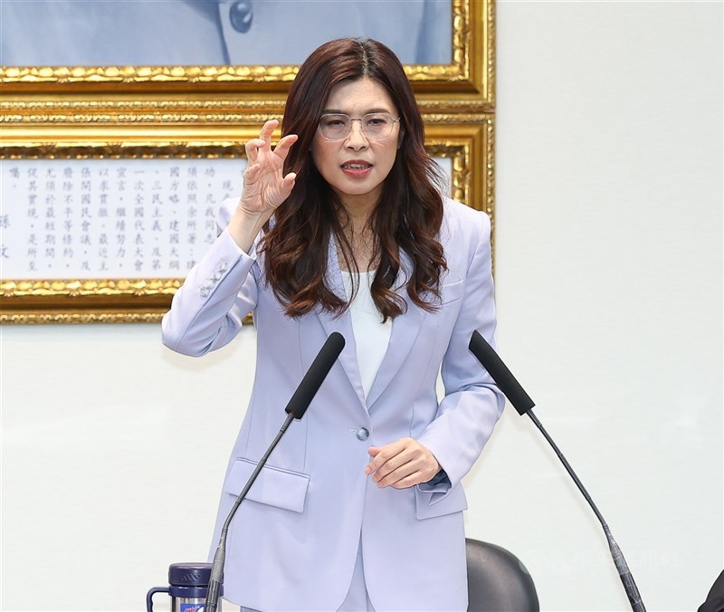 圖為國民黨主席鄭麗文。（中央社檔案照片）