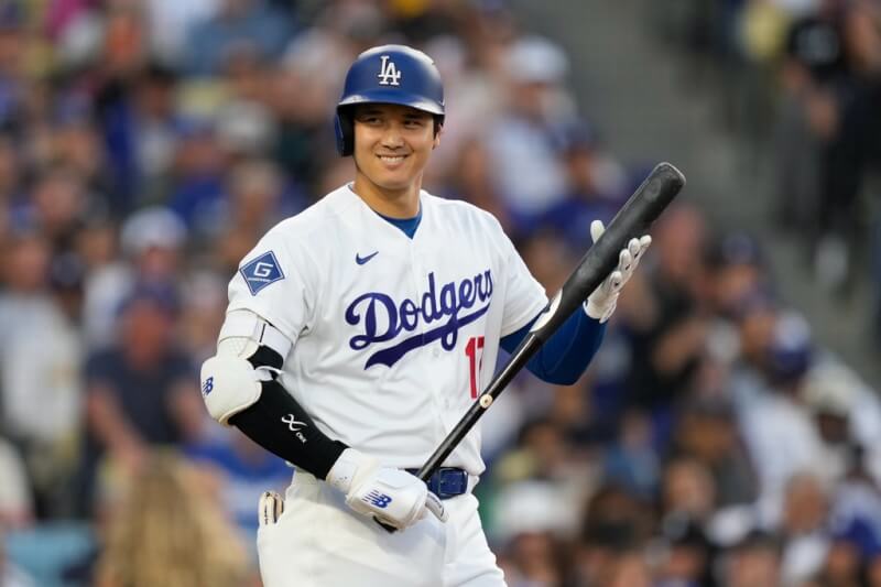 美國職棒大聯盟MLB洛杉磯道奇隊的日籍名將大谷翔平,12日敲出本季第7轟。(美聯社)