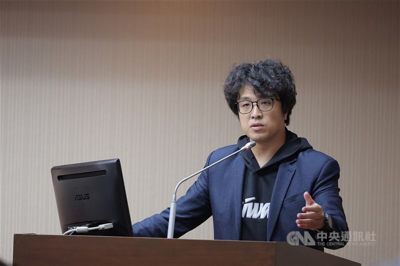 民進黨召開選對會，確定徵召立委沈伯洋（圖）參選台北市長。（中央社檔案照片）