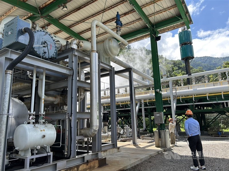 圖為仁澤地熱電廠。（中央社檔案照片）