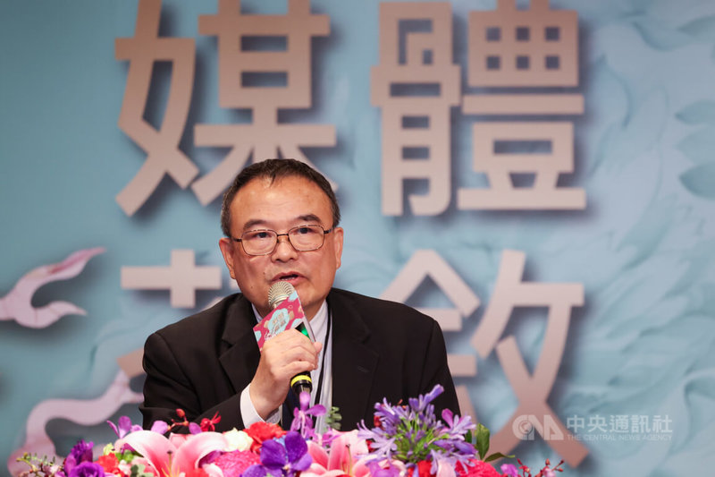 國立故宮博物院邁入101年，14日舉辦媒體茶敘，說明故宮北院正館整建工程願景，故宮院長蕭宗煌（圖）也提出未來展覽規畫。中央社記者吳家昇攝　115年5月14日