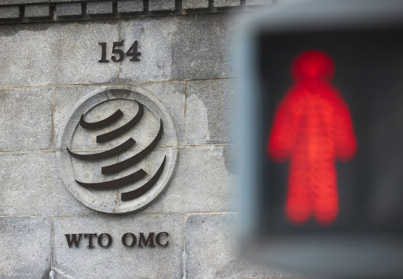 世界貿易組織標誌。（路透社）