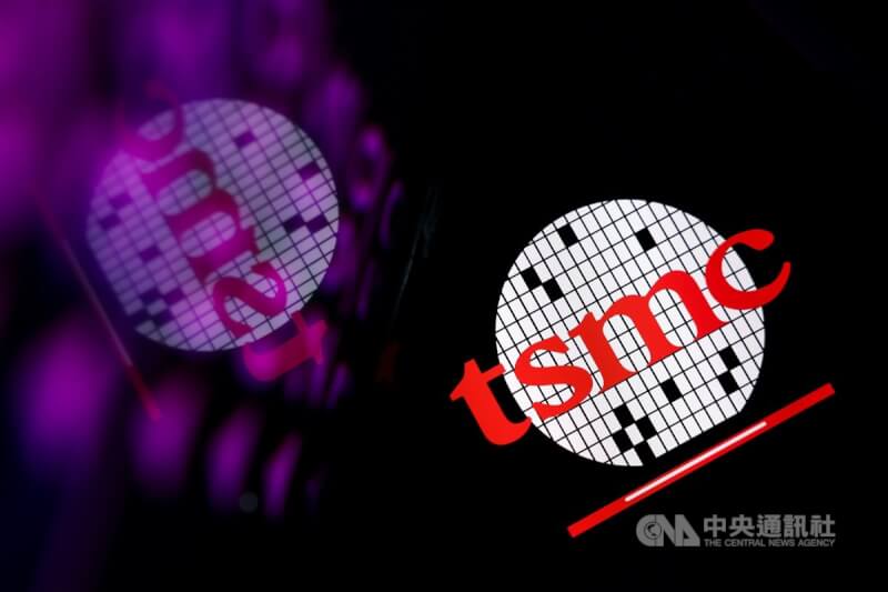 圖為台積電企業標誌。（中央社檔案照片）