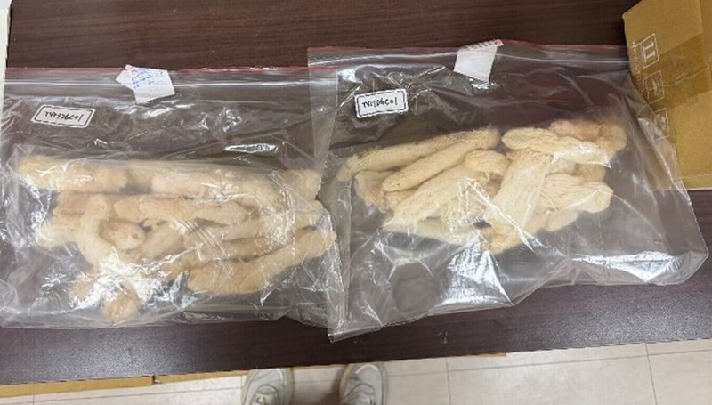 為保障國人飲食安全，衛生福利部食品藥物管理署與地方政府衛生局持續監測國內市售食品中重金屬含量，20日公布「115年度市售食品中重金屬監測計畫1到3月執行結果」，位於桃園市八德區的彭園會館被查獲竹笙重金屬鎘超標。（食藥署提供）中央社記者沈佩瑤傳真　115年5月20日