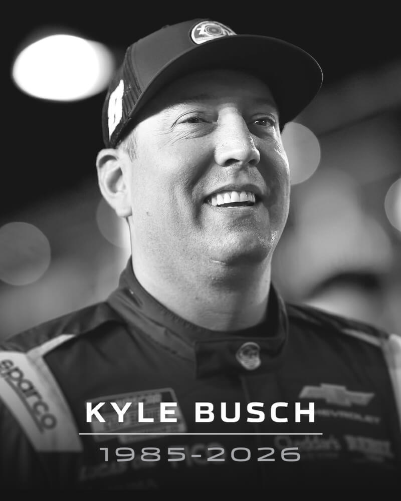 美國改裝房車系列賽（NASCAR）明星車手布仕21日辭世，享年41歲。（圖取自x.com/NASCAR）