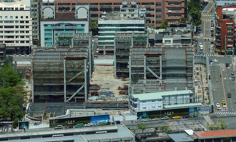圖為京華廣場工地。（中央社檔案照片）