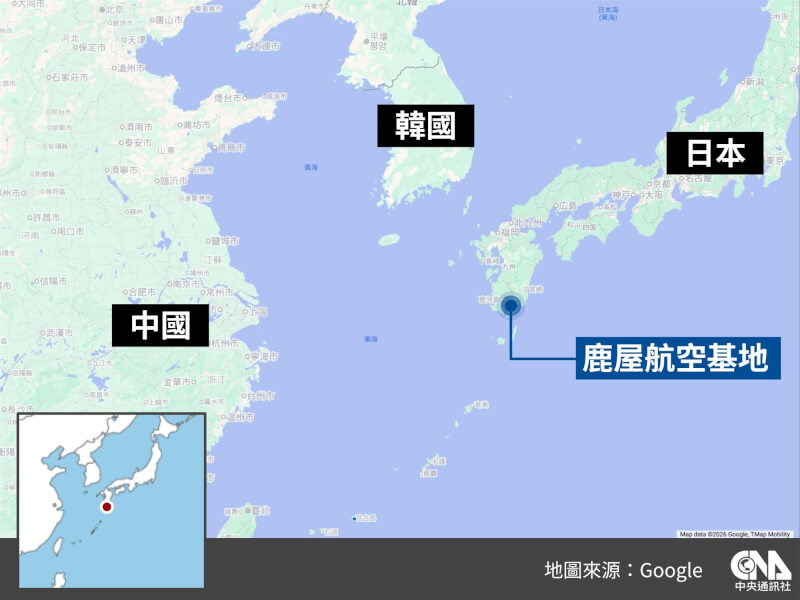 日媒報導，美軍將暫時在日本鹿兒島縣的自衛隊基地部署泰風（Typhon）陸基飛彈發射系統以及高機動性多管火箭系統。（中央社製圖）