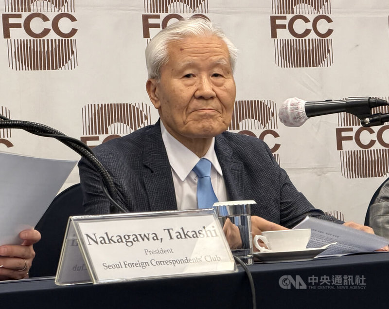 韓國地方選舉及國會議員補選將在6月3日登場,政治評論家趙甲濟(圖)22日受邀至首爾外媒協會,分析本次地方選舉。中央社記者楊啟芳首爾攝 115年5月22日