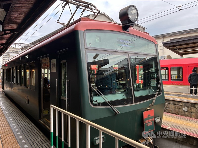 第20屆台北國際觀光博覽會在台北世界貿易中心舉行，旅行業者觀察，主題性旅遊例如運動旅遊與鐵道旅遊市場需求也相當熱絡。圖為日本叡山電車。 中央社 115年5月23日