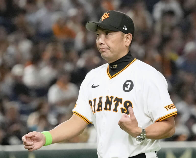 日職讀賣巨人隊監督阿部慎之助。（共同社）