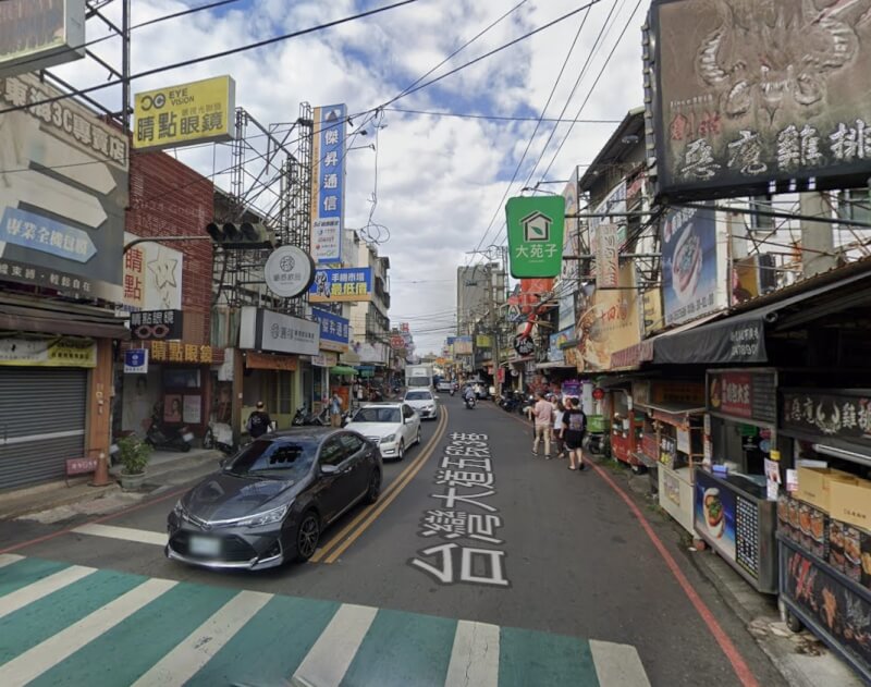 內政部國土署「全民參與街道改善平台」第3梯次提案票選結果出爐，台中市龍井區台灣大道五段3巷（東海商圈）以最終票數超過2萬6000票，刷新單一路段最高得票紀錄。（圖取自Google地圖網頁google.com/maps）