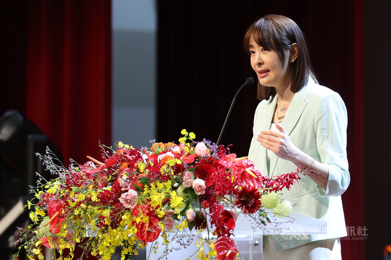 世新大學30日舉行114學年度畢業典禮,下午第2場次特別邀請台北101董事長賈永婕(圖)進行專題演講。中央社記者趙世勳攝 115年5月30日