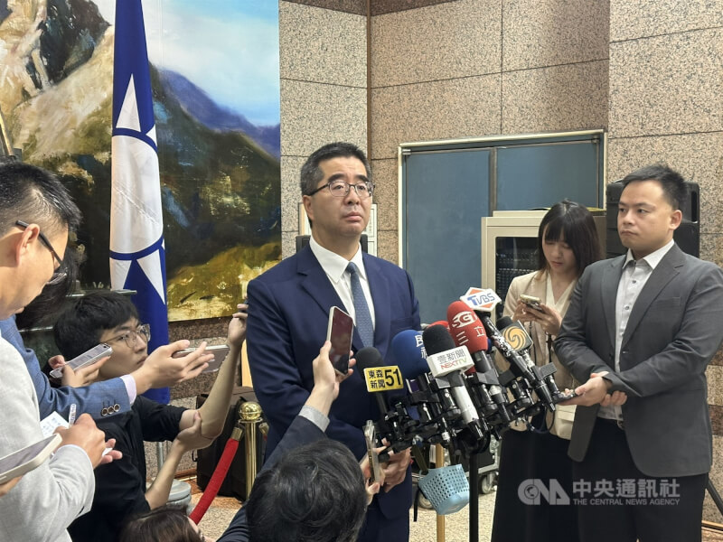 國民黨副主席蕭旭岑（中）。（中央社檔案照片）