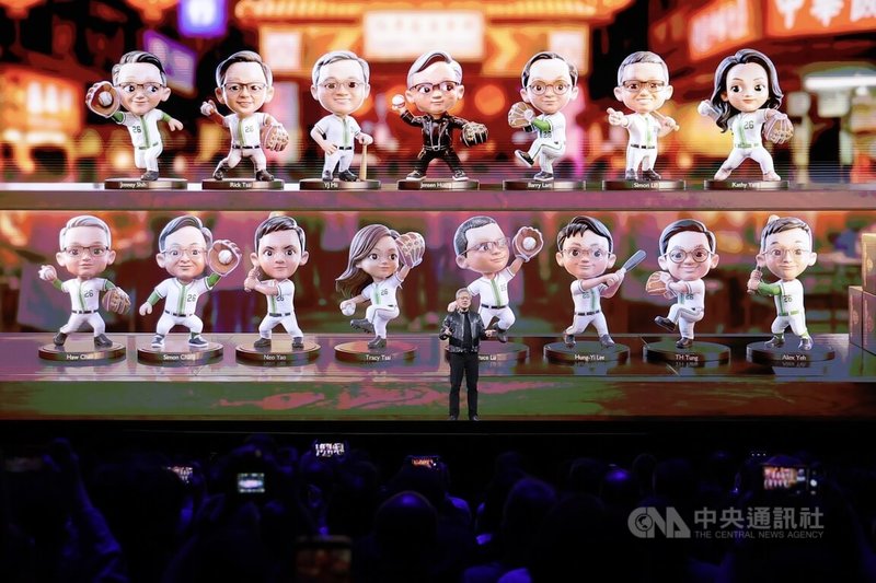 台北國際電腦展(COMPUTEX)2日將登場,輝達(NVIDIA)執行長黃仁勳1日上午在台北流行音樂中心發表GTC Taipei主題演講。中央社記者翁睿坤攝 115年6月1日