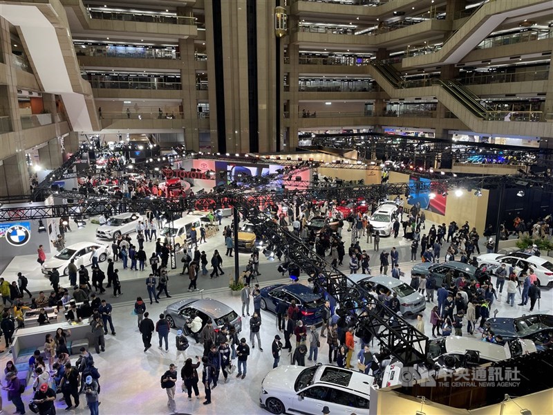圖為台北新車大展。（中央社檔案照片）
