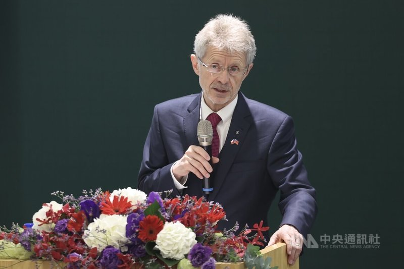 捷克台北中心「哈維爾對話：變動世界中的人權與責任」論壇，3日上午在政大公企中心舉行，捷克議長韋德齊出席，並發表演講。中央社記者吳家昇攝　115年6月3日