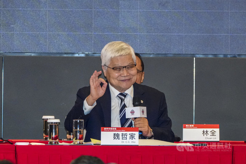 台積電4日在新竹召開股東常會，董事長暨總裁魏哲家（圖）會中表示對台積電未來幾年的成長深具信心。中央社記者鄭清元攝 115年6月4日