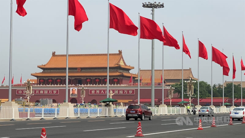 圖為中國北京天安門廣場。（中央社檔案照片）
