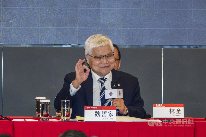 台積電4日在新竹召開股東常會，董事長暨總裁魏哲家（圖）會中表示對台積電未來幾年的成長深具信心。中央社記者鄭清元攝 115年6月4日