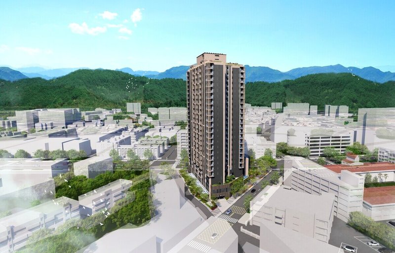 新北市土城區板院段停車場及青年社會住宅5日動土，24層建築物預計提供426戶青年社會住宅，並設置汽車停車位222席、機車停車位462席，滿足周邊居住及停車需求，工程估民國118年底完工。（新北市府城鄉發展局提供）中央社記者黃旭昇傳真　115年6月5日
