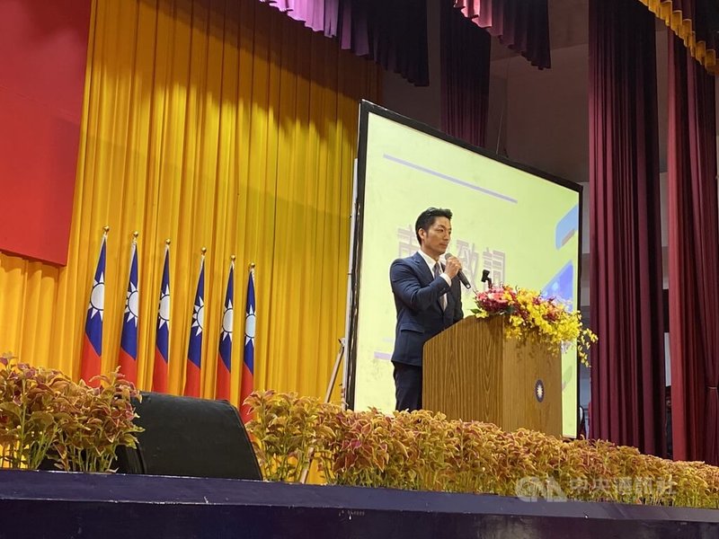 台北市金吾獎、模範警察頒獎典禮8日登場，台北市長蔣萬安（圖）致詞表示，自己任內已經第4年參加金吾獎頒獎，這也是警界的最高榮譽，代表所有市民向所有警察表達最高敬意，大家都是守護這座城市的英雄。中央社記者黃麗芸攝　115年6月8日
