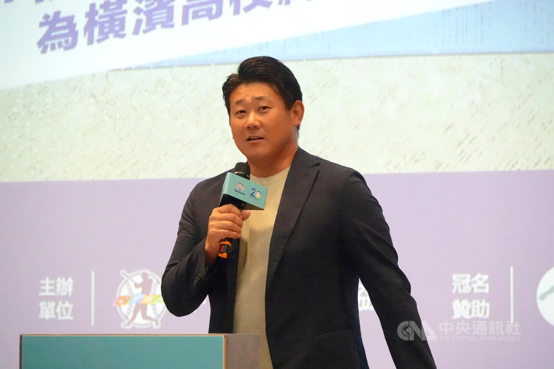 115年玉山盃全國青棒錦標賽將於11日開打，「平成怪物」松坂大輔（圖）8日受邀出席開幕式，分享高中時的經驗，也勉勵台灣球員。中央社記者謝靜雯攝　115年6月8日
