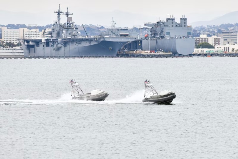 美軍無人水面艦艇分隊的全球自主偵察艇可用於港口、海岸線及船隻偵察。（Navy/Mass Communication Specialist 1st Class Claire M. DuBois/Handout via 路透社）