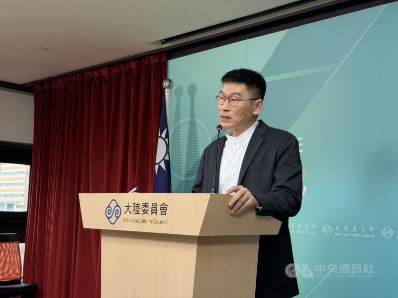 陸委會11日舉行例行記者會，由副主委兼發言人梁文傑回應媒體提問。中央社記者呂佳蓉攝　115年6月11日