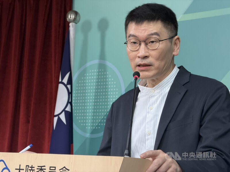 陸委會11日舉行例行記者會，由副主委兼發言人梁文傑回應媒體提問。中央社記者呂佳蓉攝　115年6月11日
