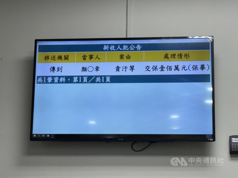 花蓮檢方偵辦營養午餐弊案，訊後依涉嫌違反貪污治罪條例等案，諭知花蓮副縣長顏新章新台幣100萬元交保，限制住居、出境及出海。中央社記者張祈攝　115年6月12日