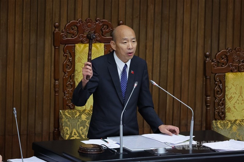 立法院長韓國瑜（圖）21日將率朝野立委訪問美國。（中央社檔案照片）