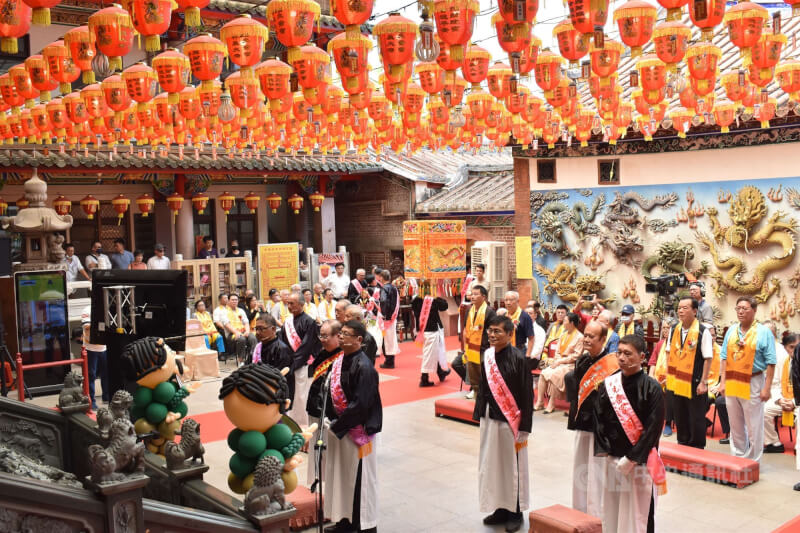 新北市三重先嗇宮2023年舉辦「海峽兩岸共祭中華人文始祖伏羲典禮」。（中央社檔案照片）