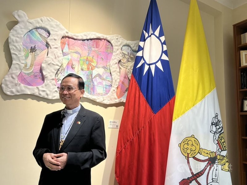 台北總教區總主教鍾安住表示,他向教宗表達台灣教會的忠誠與共融。中央社記者黃雅詩羅馬攝 115年6月20日