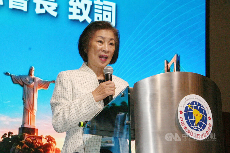 中南美洲台灣商會大會20日在巴西聖保羅舉行開幕典禮,總會長林幸昭致詞,感謝政府支持並鼓勵青商展現台灣活力。中央社記者唐雅陵聖保羅攝 115年6月21日