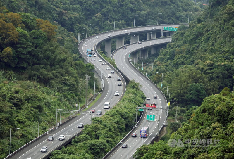 圖為國5北向宜蘭至坪林路段。（中央社檔案照片）