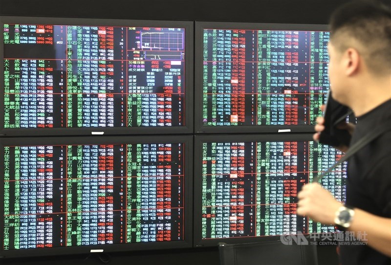 圖為台股示意圖。 （中央社檔案照片）