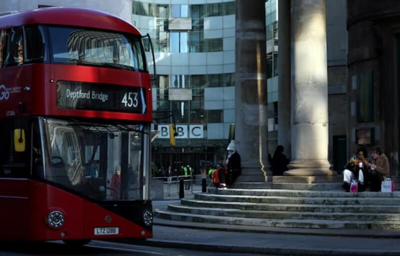 位於倫敦的英國廣播公司（BBC）辦公室。（路透社）