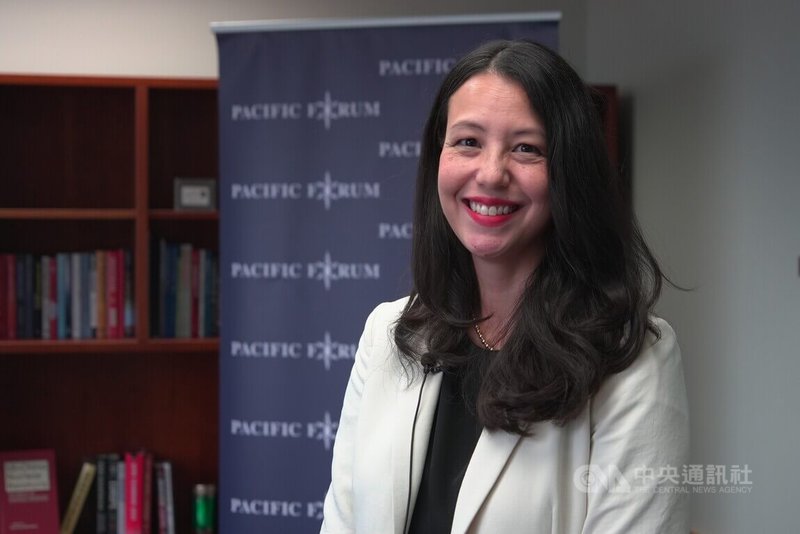 美國智庫「太平洋論壇」（Pacific Forum）執行長金柏莉．連恩（Kimberly Lehn）分析，對台灣而言，重點未必是追求參加多國大型演習，而是精準找出哪些能力可以真正強化台灣防衛，打造豪豬戰略。中央社記者林宏翰夏威夷檀香山攝 115年6月27日
