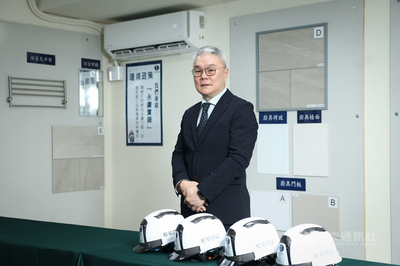 根基營造將AI納入產業升級藍圖，總經理陳俊明（圖）直言，少子化與高齡化幾乎是不可逆的問題，「不趕快找出路，我們就會被淹沒在這一波科技浪潮裡」。中央社記者王騰毅攝　115年6月28日
