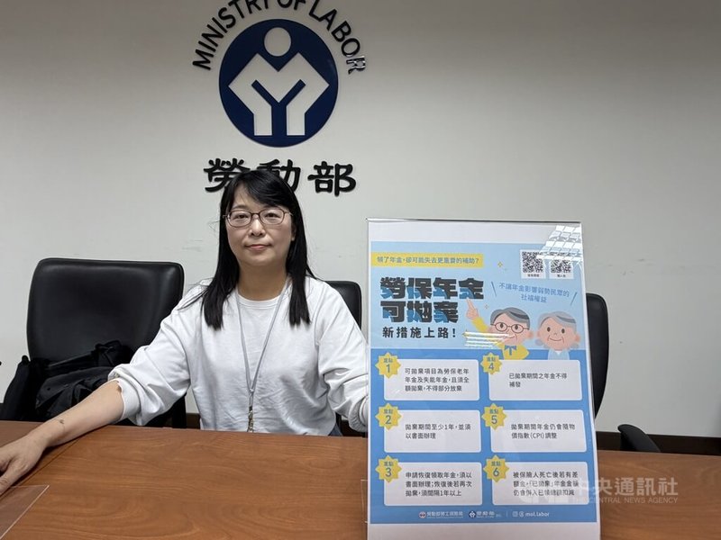 勞動部勞工保險局普通事故給付組組長劉秀玲30日表示，保障弱勢民眾不因領取勞保年金影響社會救助資格，勞保年金暫時拋棄新措施上路，讓民眾可申請拋棄「老年年金」或「失能年金」。中央社記者吳欣紜攝　115年6月30日