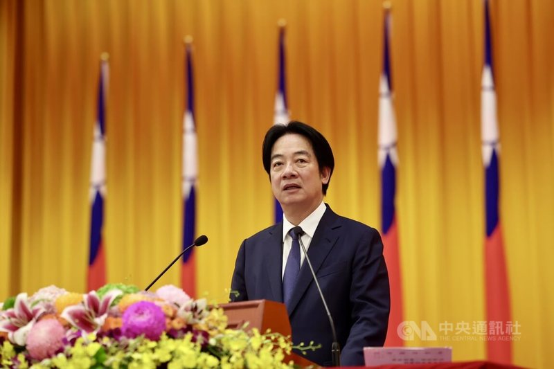 總統賴清德30日在台北北投國防大學復興崗校區，出席「115年三軍八校院聯合畢業典禮」，為畢業生訓勉。中央社記者王飛華攝　115年6月30日