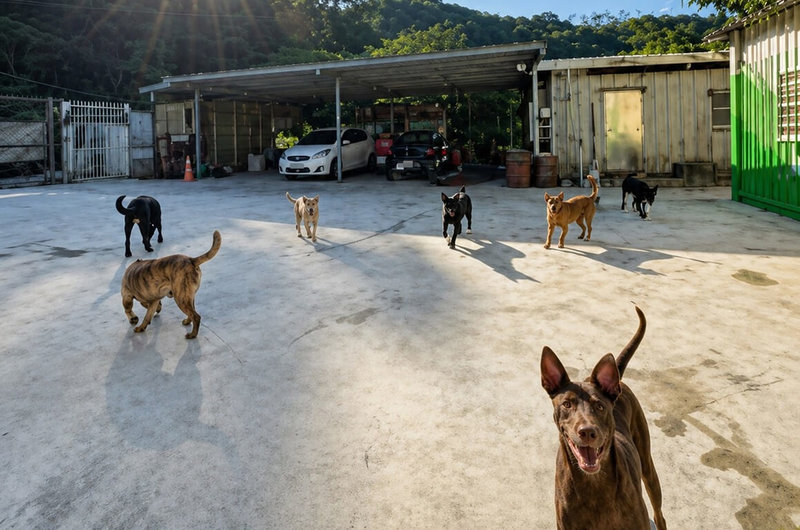 新北市政府動物保護防疫處表示，八里動物之家推動「30天陪伴認養計畫」，希望打破傳統認養模式，如同買東西的「鑑賞期」，盼讓混種成年貓犬找到新家，也讓民眾沒有退養上的負擔。（動保處提供）中央社記者王鴻國傳真　115年7月1日