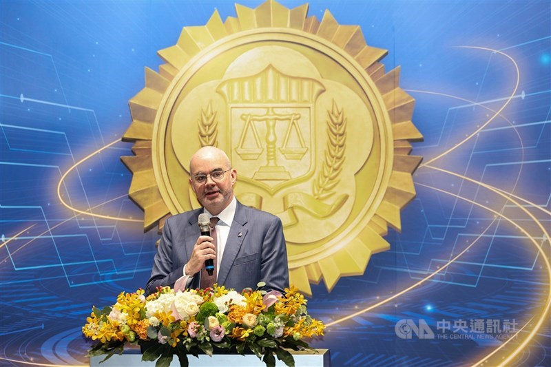 圖為美國在台協會（AIT）處長谷立言（Raymond Greene）。（中央社檔案照片）